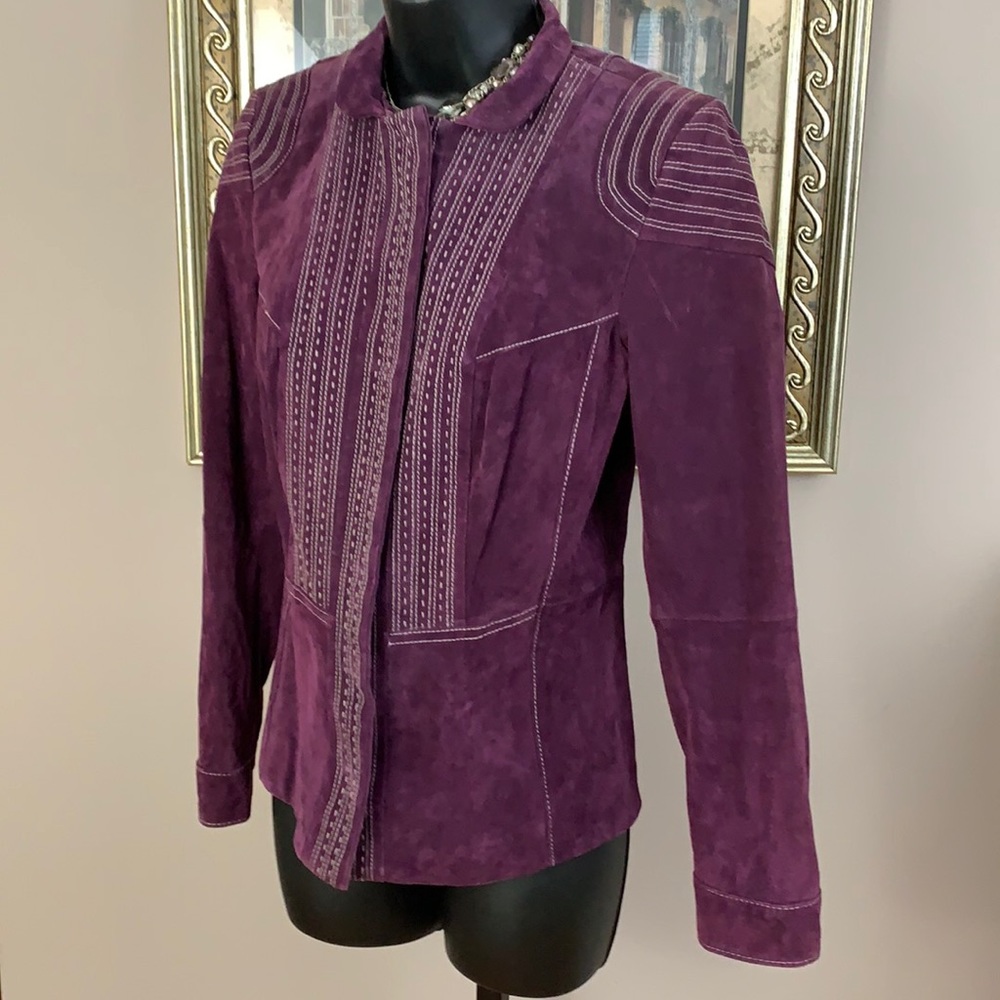 Bradley Suede Jacket NWOT Plum Sz XS